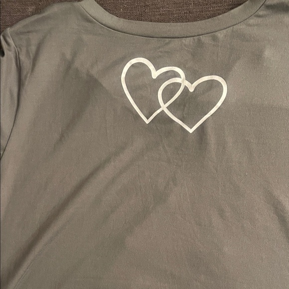 Cold Crush Maternity Charcoal V-Neck Tee with Inspirational Text - Picture 3 of 3